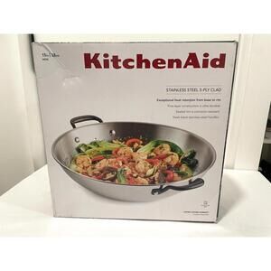 KitchenAid 15-inch Stainless Steel 5-Ply Clad Wok - NEW IN BOX